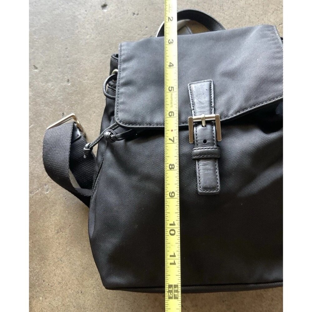 Vintage Coach Black Nylon Mini Backpack Leather Cargo Backpack Travel - Picture 4 of 15
